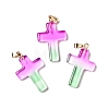 Two Tone Transparent Glass Pendants GLAA-A004-02A-2