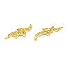 Brass Pave Clear Cubic Zirconia Connector Charms KK-E068-VB382-3