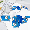 25 Yards 5 Colors Flat Volleyball Pattern Polyester Ribbons OCOR-CP0001-07-4