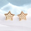 Brass Stud Earrings EJEW-D288-14G-4