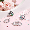 4Pcs Stainless Steel Locket Pendants STAS-BBC0010-31A-4