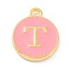 Golden Plated Alloy Enamel Charms X-ENAM-Q437-14T-1