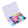 600Pcs 24 Colors Opaque Acrylic Beads MACR-CJ0001-14-6