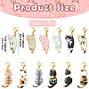 12Pcs Alloy Enamel Pendant Decorations HJEW-YW00472-2