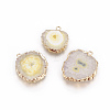 Natural Dyed Quartz Pendants G-P399-B05-1