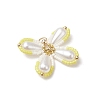 Two Tone Glass Seed Beaded Butterfly Pendants PALLOY-MZ00563-04-3