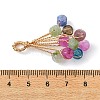 Natural Multicolor Tourmaline Dice Pendants PALLOY-JF05534-3