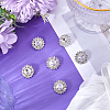 12Pcs Alloy Rhinestone Shank Buttons BUTT-GF0003-67-4