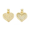 Rack Plating Brass Micro Pave Cubic Zirconia Pendants KK-C011-64G-1