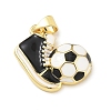 Football Theme Brass Enamel Pendants KK-A303-01C-G-3
