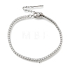 2.5MM Brass Pave Clear Cubic Zirconia Tennis Bracelet Making KK-D238-02P-1