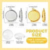 20Pcs 2 Colors Zinc Alloy Pendant Cabochon Settings DIY-YW0018-49-2