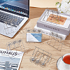4Pcs Flower Stainless Steel Desktop Business Card Holder AJEW-GO0004-80-4