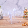 16-Hole Square Acrylic Ice Cream Display Stands ODIS-WH0030-358-4