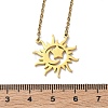 304 Stainless Steel Sun Moon Star Pendant Necklaces for Women NJEW-B158-02G-3