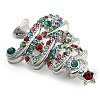 Christmas Theme Alloy Colorful Rhinestone Brooches JEWB-S022-02B-P-3