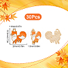 30Pcs Thanksgiving Day Alloy Enamel Pendants ENAM-SC0005-82-2