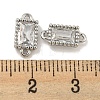 Brass Clear Cubic Zirconia Connector Charms KK-G490-06P-3