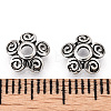 Tibetan Style 925 Sterling Silver Bead Caps STER-T007-69AS-2