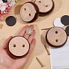 Wood Round Furniture Legs FIND-WH0199-412C-3