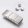 304 Stainless Steel Magnetic Clasps with Glue-in Ends STAS-P181-53P-1