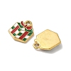 304 Stainless Steel Enamel Pendants STAS-L300-012G-09-2