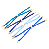 4Pcs 4 Colors Polyester Cord Bracelet Making MAK-TA0001-42-2