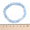 Natural & Dyed White Jade Bead Stretch Bracelets X-BJEW-K212-B-018-5