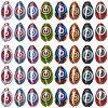 SUNNYCLUE 64Pcs 8 Colors Printed Natural Cowrie Shell Beads SHEL-SC0001-32-1