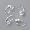 304 Stainless Steel Leverback Earring Settings STAS-F191-03S-14mm-1