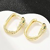 Brass Micro Pave Cubic Zirconia Hoop Earrings KK-CBAD104-04G-G-3