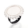 Adjustable Alloy & Iron Bezel Cup Ring Base with Rotatable Tray MAK-T012-11S-1