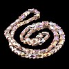 AB Color Plated Transparent Glass Beads Strands EGLA-P051-06A-A02-4