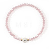 Glass & Brass Beads Stretch Bracelets IC9410-4-1