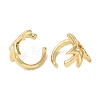 Real 18K Gold Plated Brass Cuff Earrings for Women EJEW-C097-07G-02-2