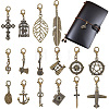 16Pcs Alloy Pendant Decorations HJEW-CP00083-1