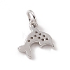 Brass Micro Pave Cubic Zirconia Charms X-ZIRC-F132-47P-2