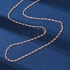 Brass Link Chain Necklaces for Women NJEW-D302-12RG-4