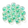 UV Plating Rainbow Iridescent Acrylic Beads OACR-A014-02G-3