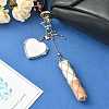 Stainless Steel Portable Lipstick Pouch Pendant Decorations HJEW-FS00109-6