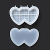 Double Heart DIY Silicone Storage Molds DIY-G079-22-5