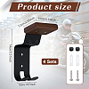 2 Bags Wood & Carbon Alloy Motorcycle Helmet Rack ODIS-DL0001-11-2
