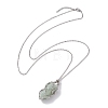 Crystal Stone Cage Pendant Necklaces NJEW-JN04755-04-2