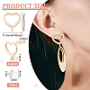 6 Pairs Brass Stud Earring Findings KK-BC0008-61-2