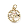 Brass Micro Pave Colorful Cubic Zirconia Charms CU-L001-12G-02-1