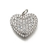 Brass Micro Pave Cubic Zirconia Pendants KK-P295-24P-1