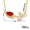 Fashionable Brass Pave Cubic Zirconia Tulip Flower Pendant Necklaces for Women SG6525-1-1