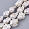 Natural Baroque Pearl Keshi Pearl Beads Strands PEAR-Q015-007-2