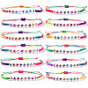 12Pcs Acrylic Beads Braided Bracelets SA1431-2-1