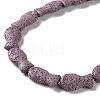 Fish Dyed Natural Lava Rock Beads Strands G-O126-01A-05-3